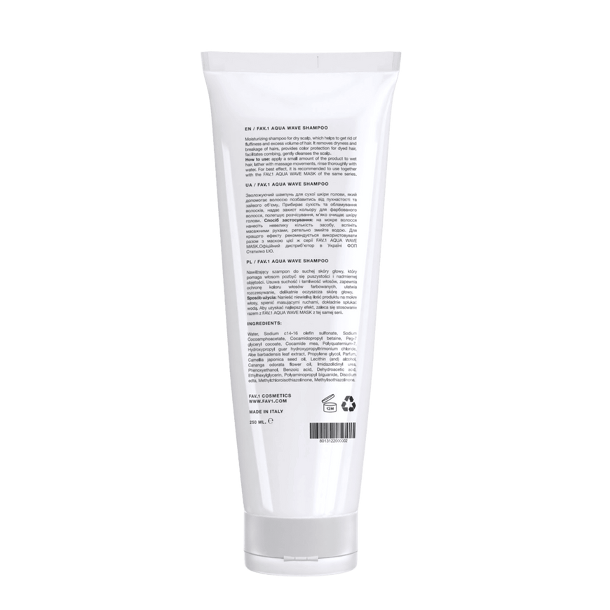 Зволожуючий шампунь FAV.1 AQUA WAVE SHAMPOO 250 ml FV002 фото