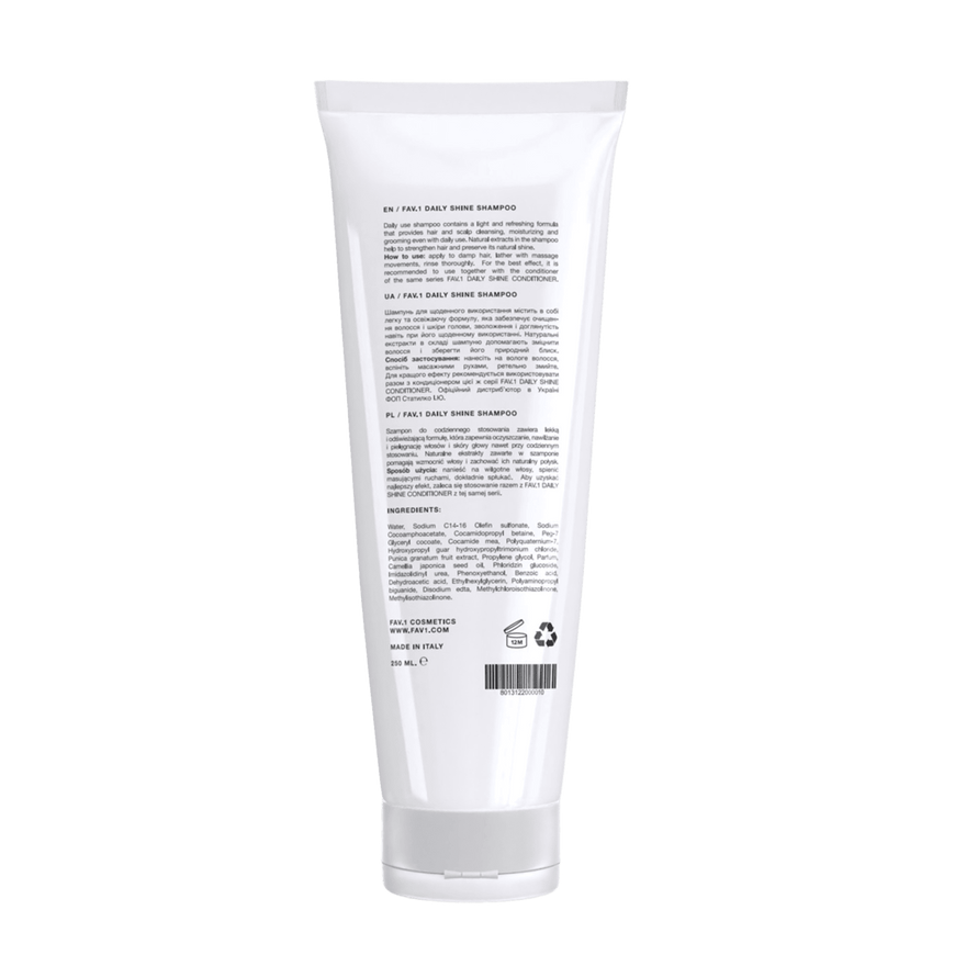 Шампунь для щоденного використання FAV.1 DAILY SHINE SHAMPOO 250 ml FV004 фото